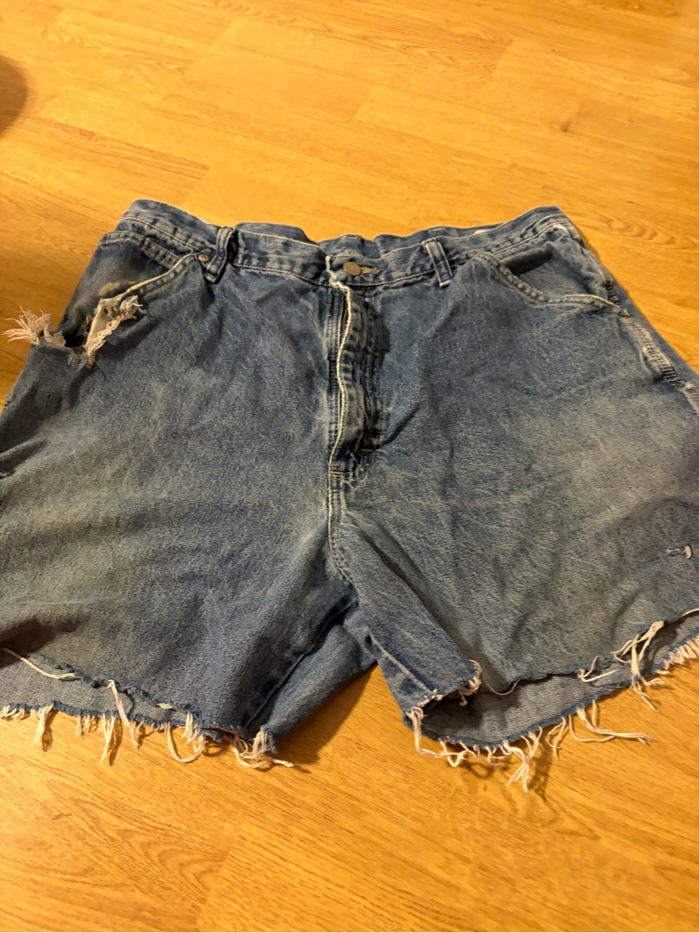 Wrangler Blue Cutoff Denim Shorts- size 36